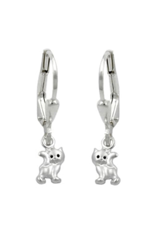 Earrings Leverback Cat Silver 925 - GL93185