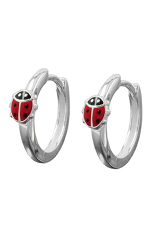 Hoop Earrings Ladybird Silver 925 - GL92469
