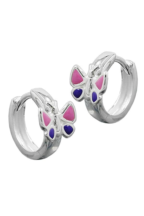 Hoop Earrings Butterfly Silver 925 - GL92466