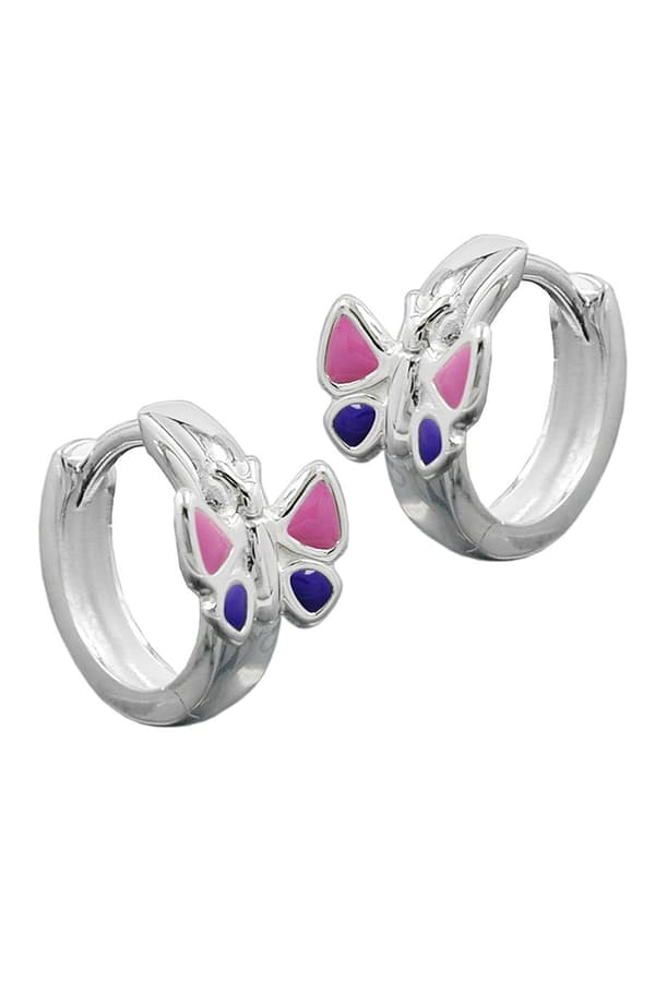 Hoop Earrings Butterfly Silver 925 - GL92466