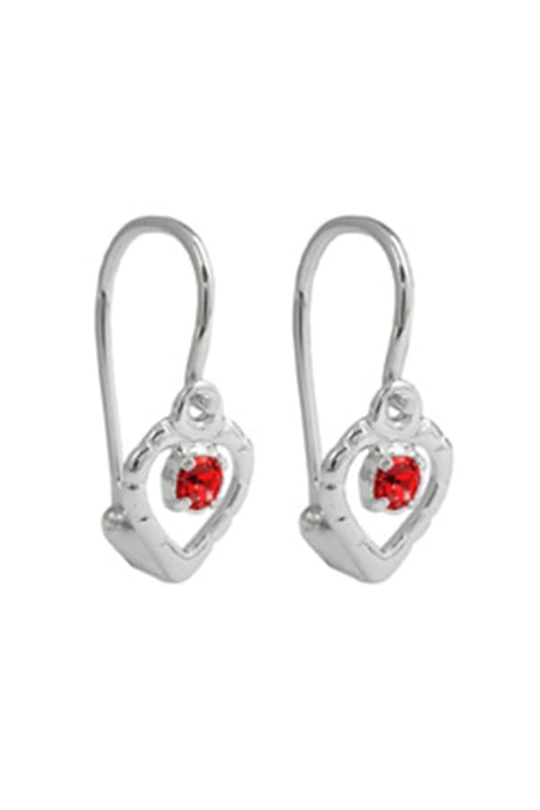 Leverback Earrings Red Silver 925 - GL90645