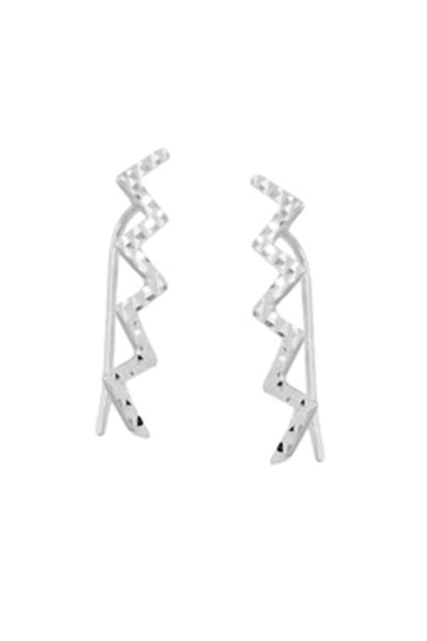 Ear Cuffs Earrings Zigzag Silver 925 - GL93654