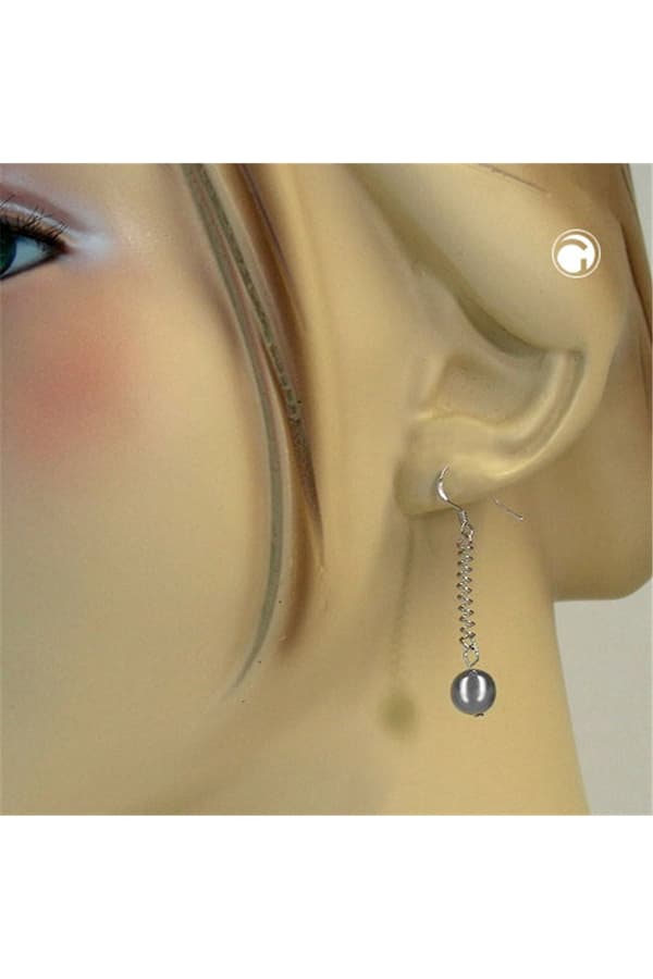 Earrings Ball And Feather Silver 925 - GL90669