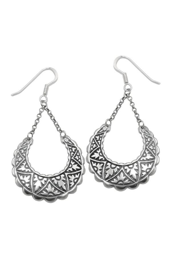 Earhooks Oriental Oxidated Silver 925 - GL93947