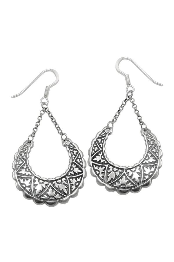 Earhooks Oriental Oxidated Silver 925 - GL93947