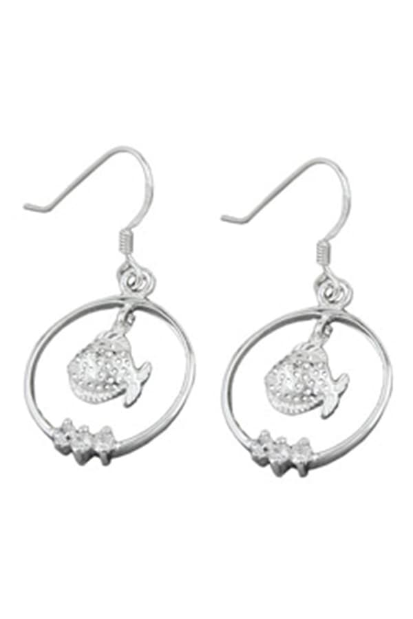 Earrings Fish Zirconia Silver 925 - GL90832