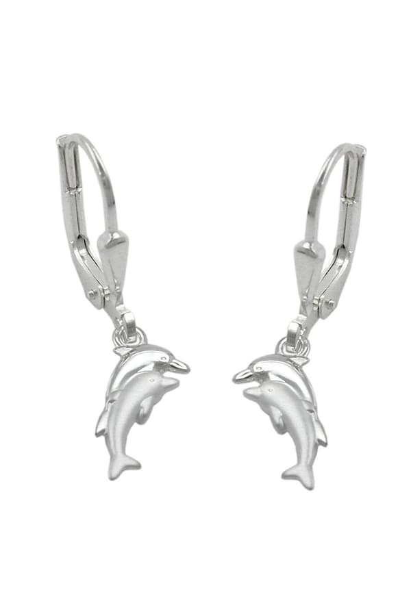 Earrings Leverback Dolphins Siver 925 - GL91175