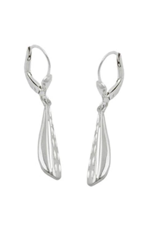 Leverback Earrings Diamond Cut Silver 925 - GL90537