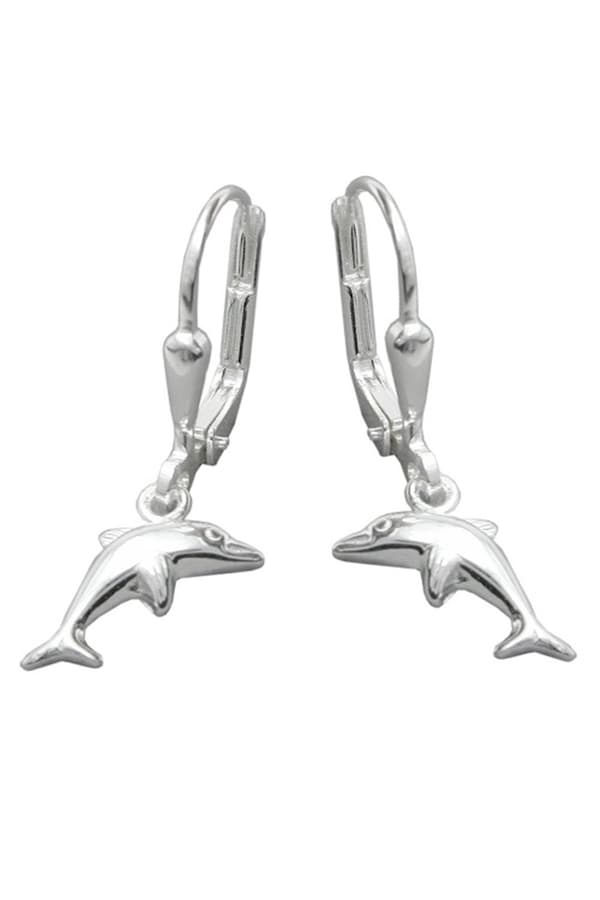 Earrings Leverback Dolphins Silver 925 - GL90406