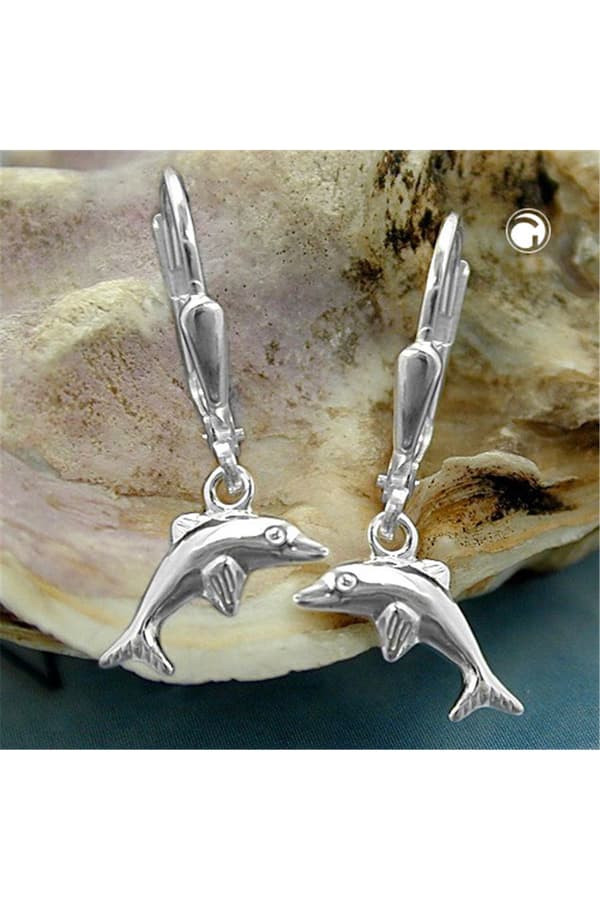 Earrings Leverback Dolphins Silver 925 - GL90406