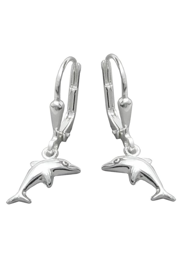 Earrings Leverback Dolphins Silver 925 - GL90406