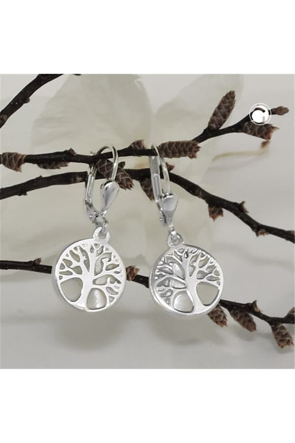 Leverback Earrings Tree Pearl Silver 925 - GL93754