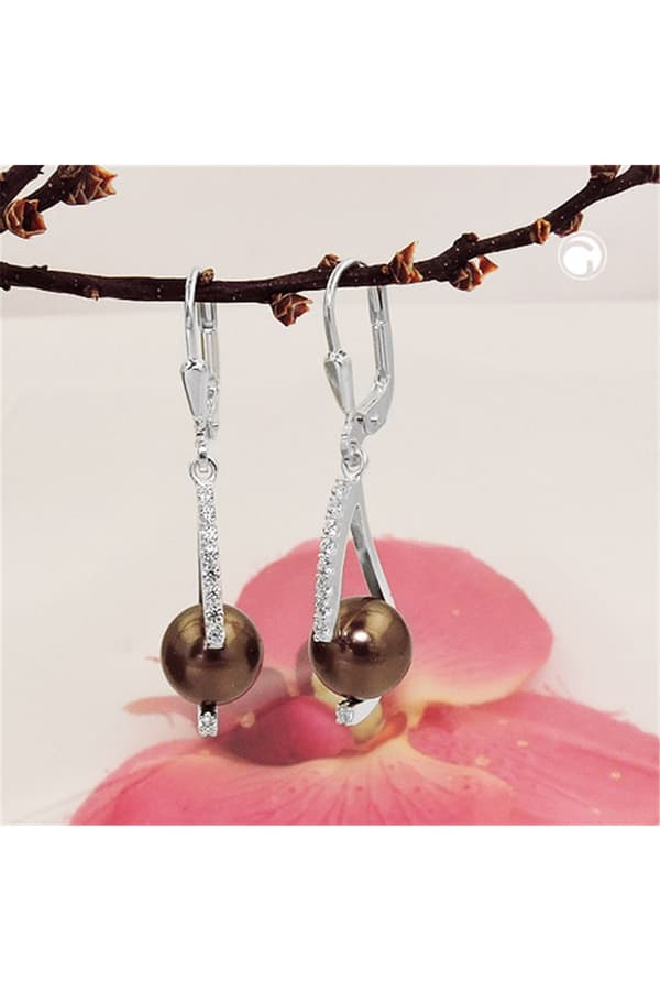 Leverback Earrings Zirconia Silver 925 - GL93659