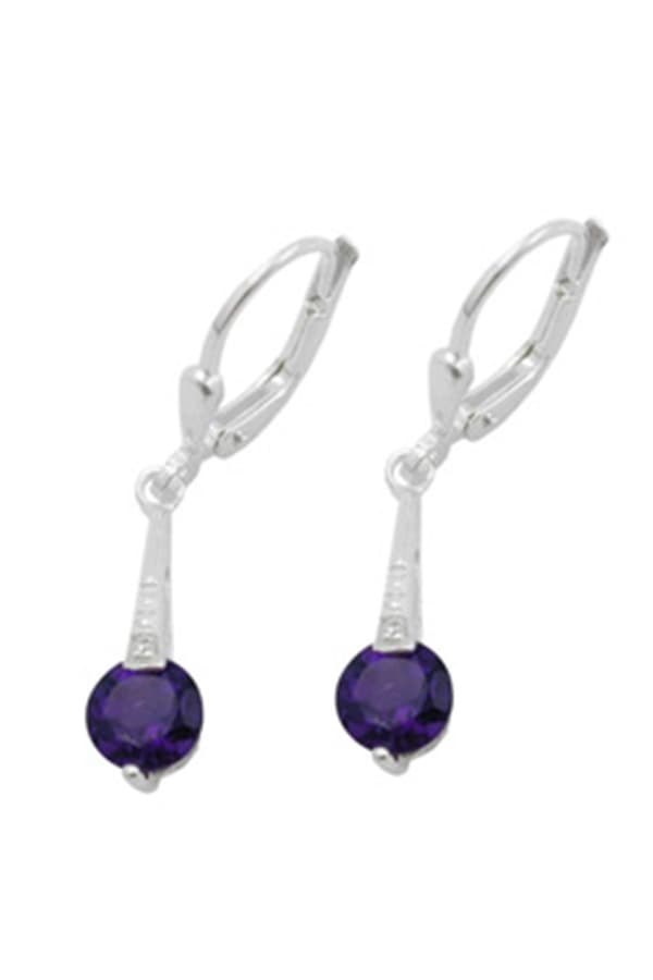 Leverback Earrings Amethyst Silver 925 - GL90286