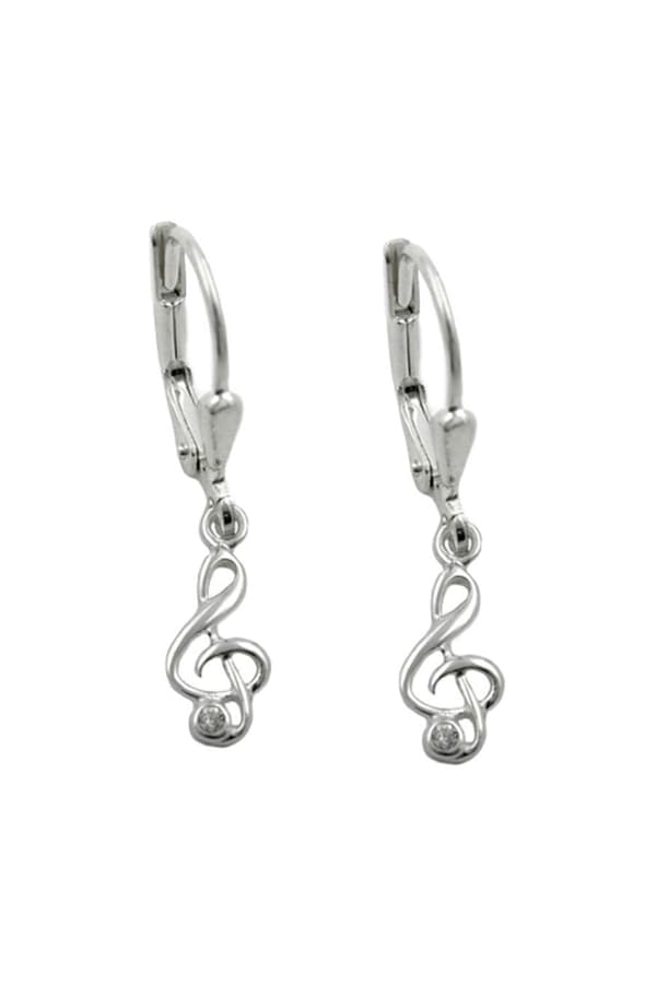Leverback Earrings Clef Zirconia Silver 925 - GL91635