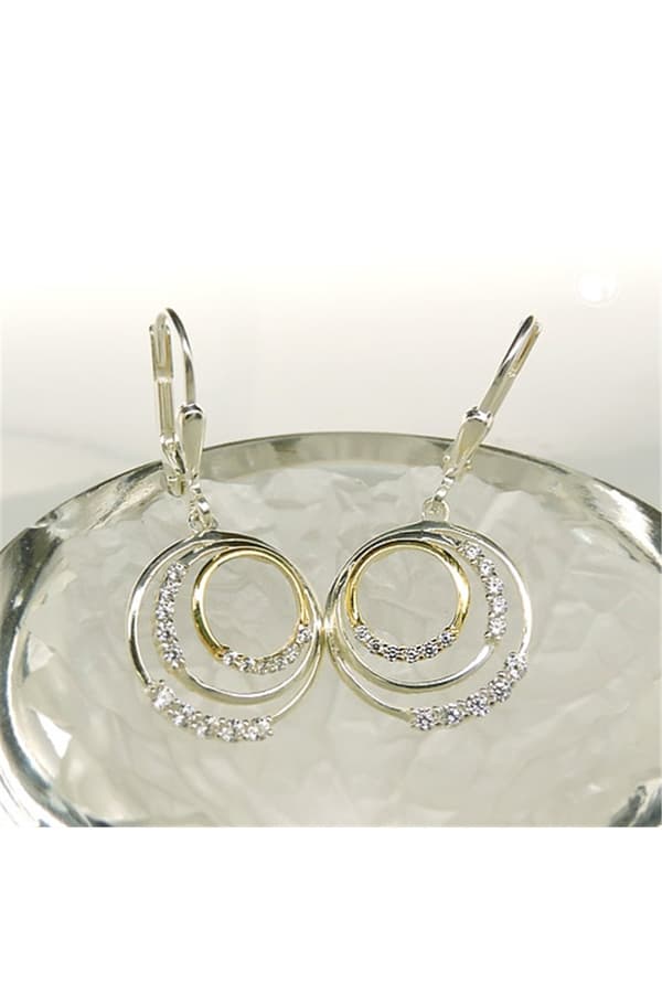 Leverback Earrings Circles Silver 925 - GL93843