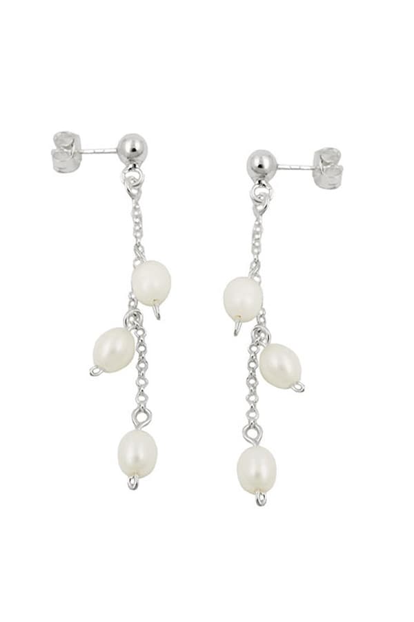 Earring Pearls On Chain Silver 925 - GL93557
