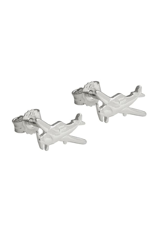 Stud Earrings Little Plane Silver 925 - GL93644