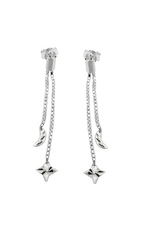 Earrings Studs Moon/Star Silver 925 - GL93554