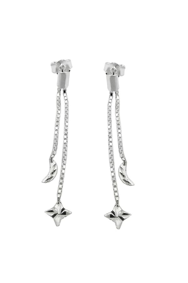 Earrings Studs Moon/Star Silver 925 - GL93554