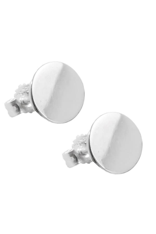 Earrings 8mm Plate Polished Silver 925 - GL93809