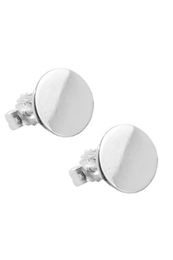 Earrings 8mm Plate Polished Silver 925 - GL93809