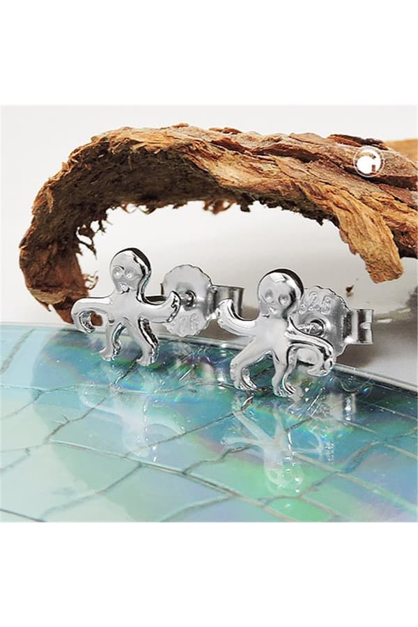 Earring Studs Octopus Silver 925 - GL93604