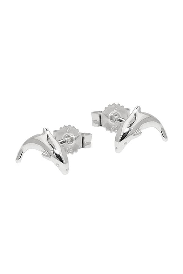 Earrings Dolphins Shiny Silver 925 - GL91490