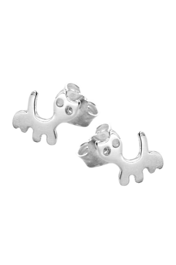 Stud Earrings Cat Silver 925 - GL91338