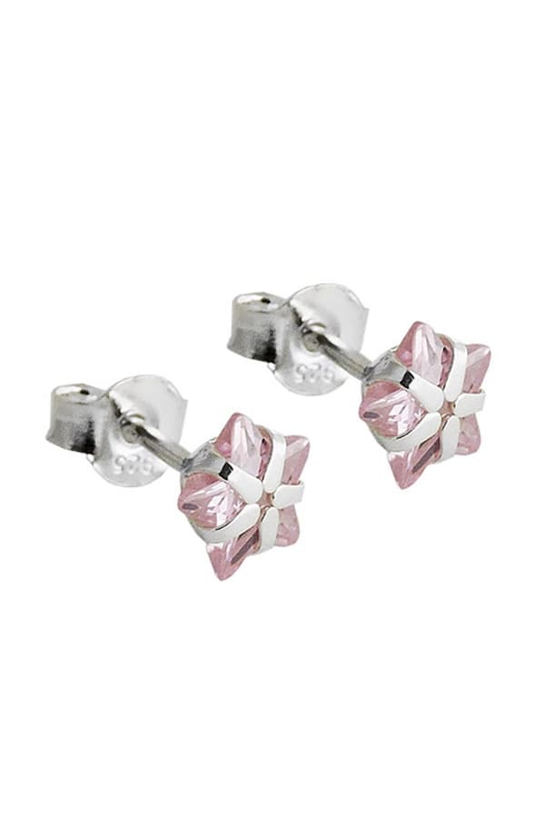 Earring Studs Zirconia Pink Silver 925 - GL93568