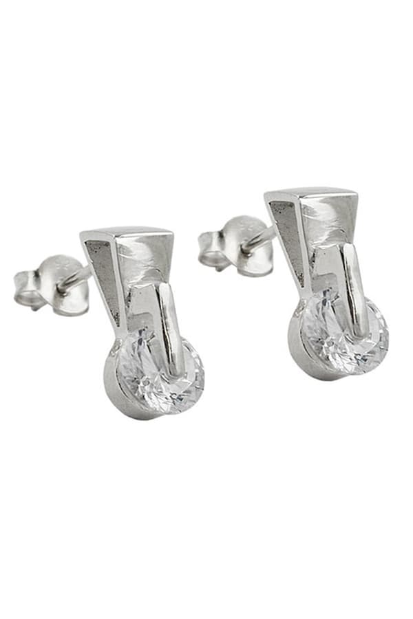 Earrings Round Zirconia Silver 925 - GL91419