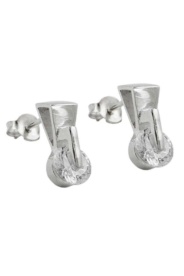 Earrings Round Zirconia Silver 925 - GL91419