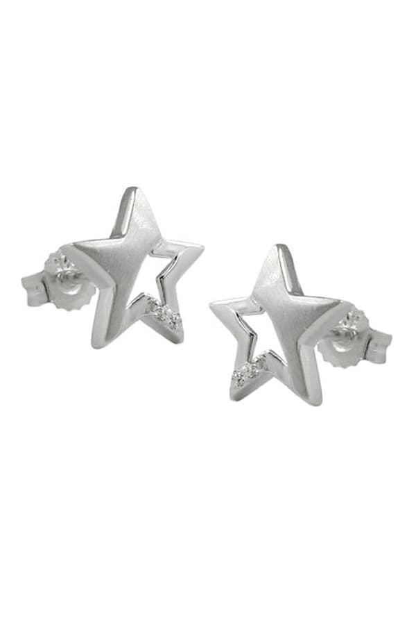 Stud Earrings Star Zirconia Silver 925 - GL91237