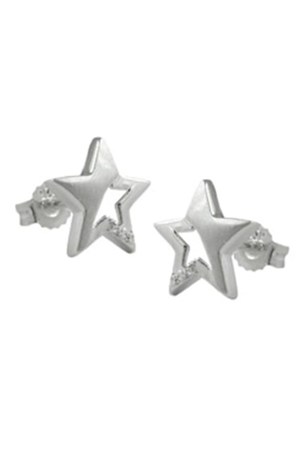 Stud Earrings Star Zirconia Silver 925 - GL91237