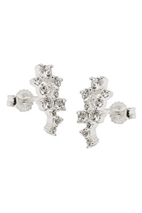 Stud Earring Flower Zirconia Silver 925 - GL93738