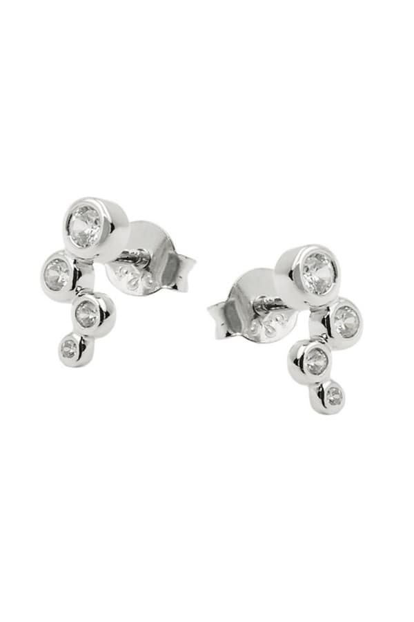 Stud Earring 4x Zirconias Silver 925 - GL93899