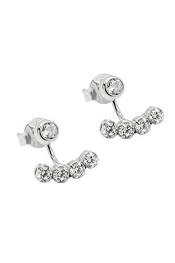 Studs Two-Piece Bow Zirconia Silver 925 - GL93942