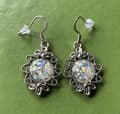 Pikkukuva 4 / 4: Earrings/Korvakorut - Glitter - Druzy - White - Vintage