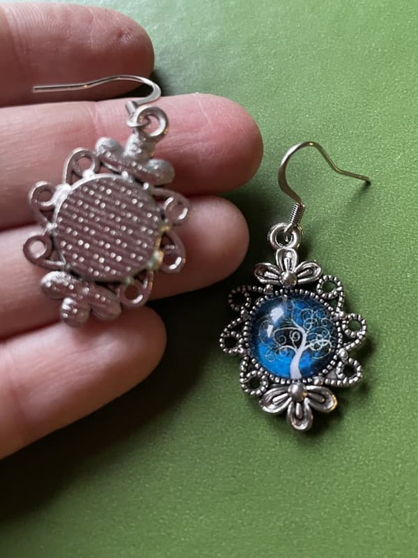 Earrings - Tree of Life - Blue