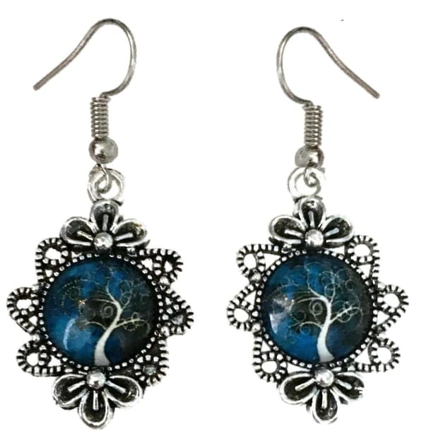 Earrings - Tree of Life - Blue