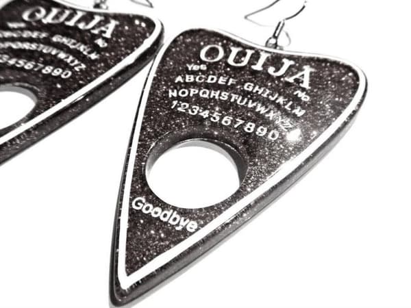 Örhängen OUIJA Spådom Grå/glitter Ande Övernaturligt Pagan Wicca