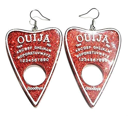 Örhängen OUIJA Spådom Röd/glitter Ande Övernaturligt Pagan Wicca