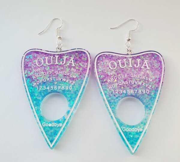 Örhängen OUIJA Spådom Glitter Ande Övernaturligt Pagan Wicca