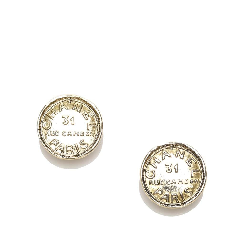 Chanel CC Clip-on Earrings Gold