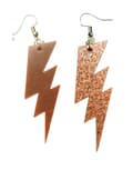Pikkukuva 2 / 2: Earrings - Lightning - Brown/Rose - Acrylic - Oversize