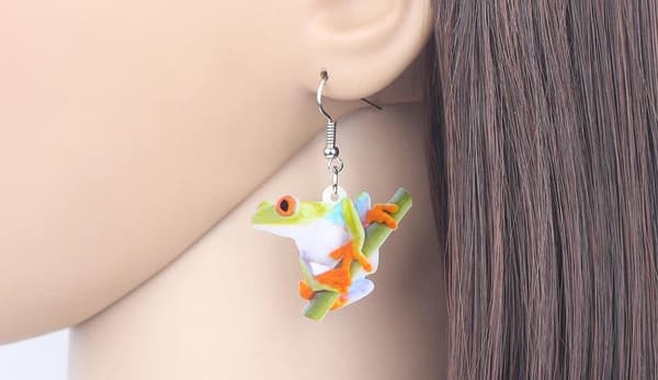 Earrings - Frog - Acrylic