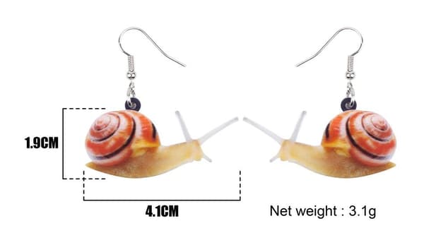 Earrings - Snail - Acrylic