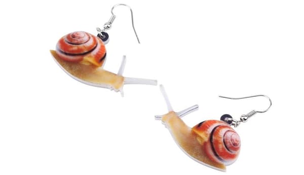 Earrings - Snail - Acrylic