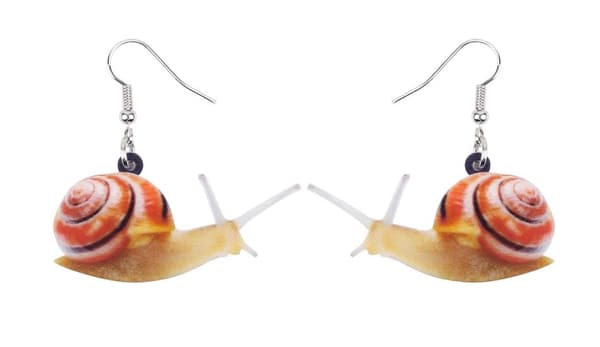 Earrings - Snail - Acrylic