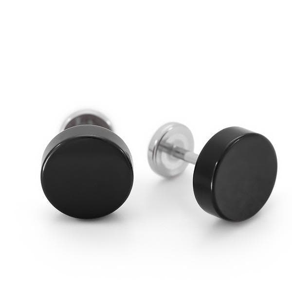 Örhängen med platt baksida, både allergivänliga och bekväma: ALICE CLASSIC BLACK 8